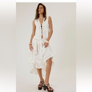 Free People Elegant White Eyelet Set